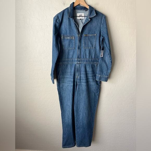 NEW Lee x Free People modern vintage Union alls denim jumpsuit - Picture 7 of 14